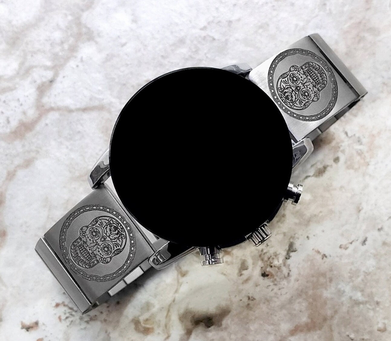 Engraved Watch Band Compatible with Garmin Forerunner 745 265 255 Venu 3 2 Vivoactive 4 Darth Vader First Avenger St Steel Strap SS2 -B22